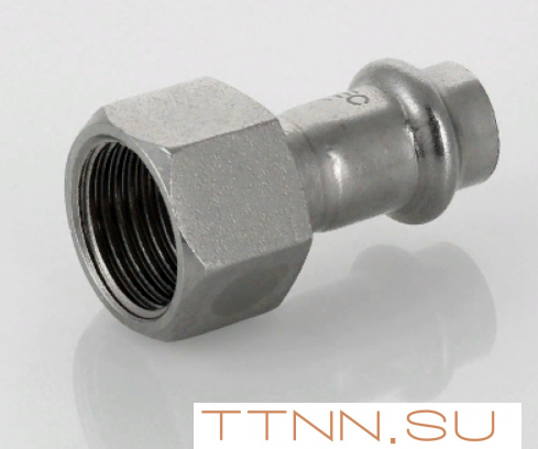 Пресс-фитинг из нержавеющей стали с внутренней резьбой Valtec 22х1/2" VTi.902.I.002204