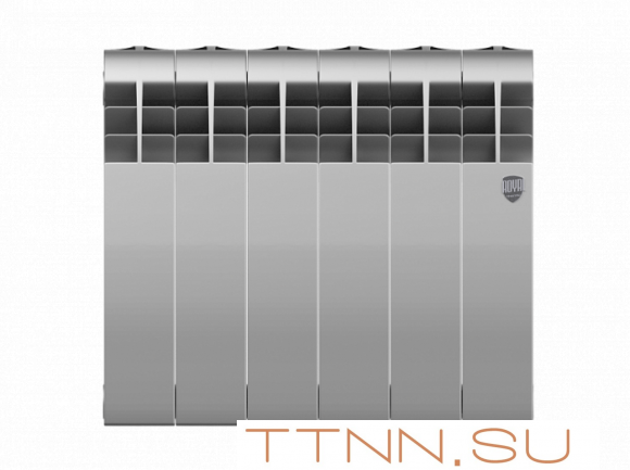 Биметаллический радиатор Royal Thermo Biliner 350 Silver Satin 6 секц.