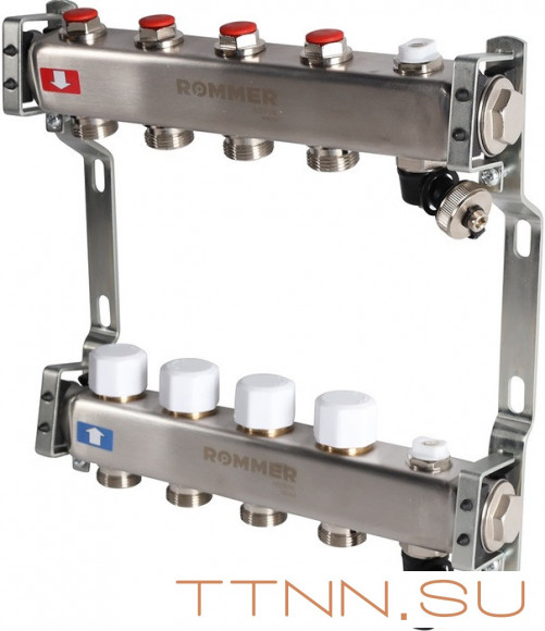 Для отопления Rommer 1"/3/4"x4 с запорными клапанами (RMS-3201-000004) Для отопления Rommer 1"/3/4"x4 с запорными клапанами (RMS-3201-000004)