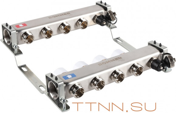 Для отопления Rommer 1"/3/4"x4 с запорными клапанами (RMS-3201-000004) Для отопления Rommer 1"/3/4"x4 с запорными клапанами (RMS-3201-000004)