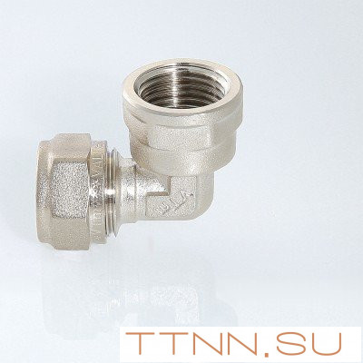 Фитинг обжимной угольник 90° VALTEC VTm.352.N.002005 20x3/4 с переходом на внутреннюю резьбу Фитинг обжимной угольник 90° VALTEC VTm.352.N.002005 20x3/4 с переходом на внутреннюю резьбу