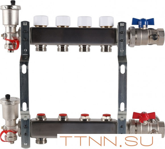 Для отопления Rommer 1"/3/4"x4 с запорными клапанами (RMS-3210-000004) Для отопления Rommer 1"/3/4"x4 с запорными клапанами (RMS-3210-000004)