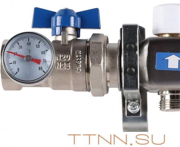 Для отопления Rommer 1"/3/4"x4 с запорными клапанами (RMS-3210-000004) Для отопления Rommer 1"/3/4"x4 с запорными клапанами (RMS-3210-000004)