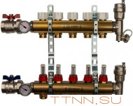 Коллектор регулируемый для теплого пола с расходомерами STOUT SMB 0473 000005