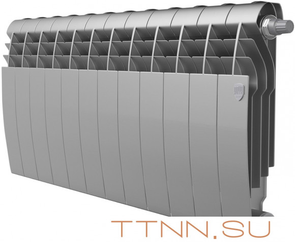 Биметаллический радиатор Royal Thermo BiLiner 350 Silver Satin VR80 - 12 секц.