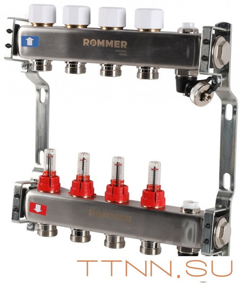 Для отопления Rommer 1"/3/4"x4 с расходомерами (RMS-1201-000004) Для отопления Rommer 1"/3/4"x4 с расходомерами (RMS-1201-000004)