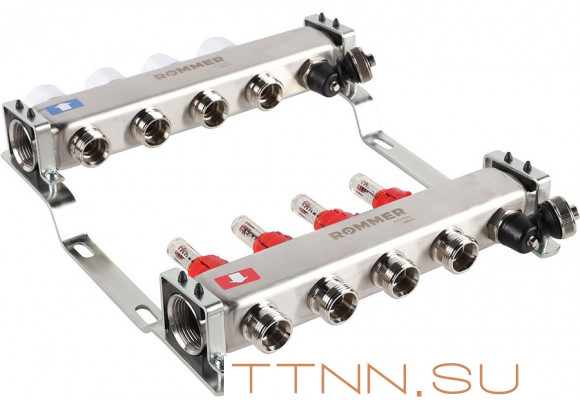 Для отопления Rommer 1"/3/4"x4 с расходомерами (RMS-1201-000004) Для отопления Rommer 1"/3/4"x4 с расходомерами (RMS-1201-000004)