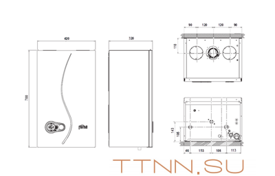 Настенный газовый котел Ferroli Bluehelix TECH S 45H (0T2D5IWA)