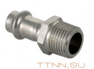 Пресс-фитинг из нержавеющей стали с наружной резьбой Valtec 35х1 1/4 Пресс-фитинг из нержавеющей стали с наружной резьбой Valtec 35х1 1/4