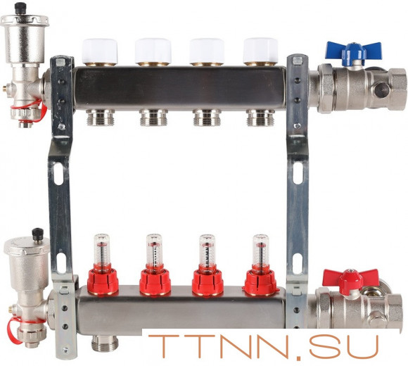 Для отопления Rommer 1"/3/4"x4 с расходомерами (RMS-1210-000004) Для отопления Rommer 1"/3/4"x4 с расходомерами (RMS-1210-000004)