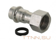 Пресс-фитинг нержавеющий Valtec 28х3/4 c накидной гайкой Пресс-фитинг нержавеющий Valtec 28х3/4 c накидной гайкой