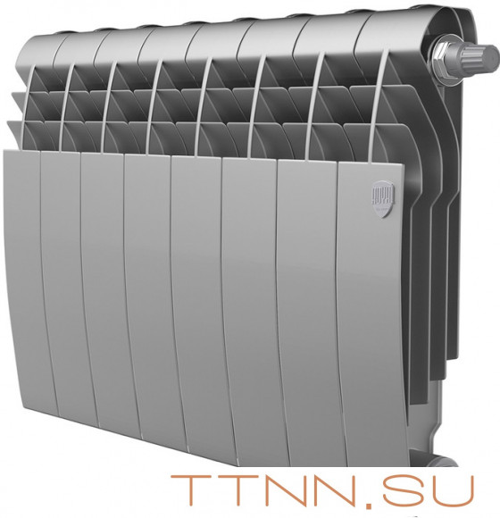 Биметаллический радиатор Royal Thermo BiLiner 350 Silver Satin VR80 - 8 секц.