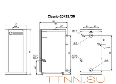 Напольный газовый котел Лемакс Classic-25 Напольный газовый котел Лемакс Classic-25