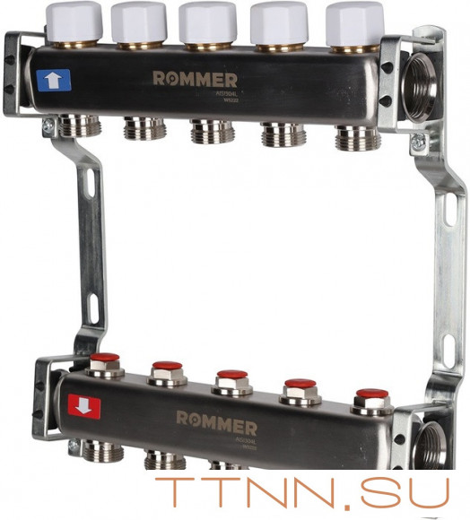 Для отопления Rommer 1"/3/4"x5 с запорными клапанами (RMS-3200-000005) Для отопления Rommer 1"/3/4"x5 с запорными клапанами (RMS-3200-000005)