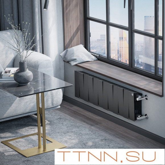 Биметаллический радиатор Royal Thermo PianoForte 200 /Noir Sable - 12 секц.