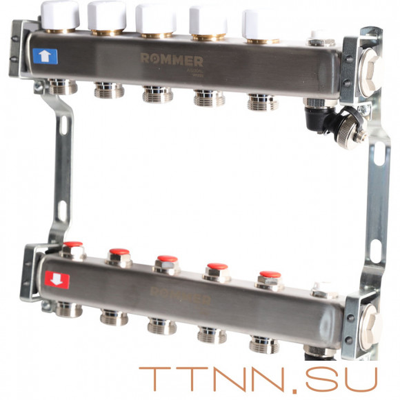 Для отопления Rommer 1"/3/4"x5 с запорными клапанами (RMS-3201-000005) Для отопления Rommer 1"/3/4"x5 с запорными клапанами (RMS-3201-000005)