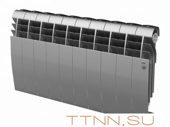 Биметаллический радиатор Royal Thermo Biliner 350 VD 10 секц. Silver Satin