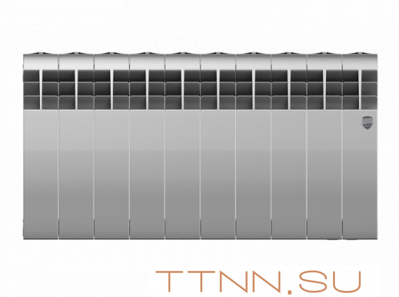 Биметаллический радиатор Royal Thermo Biliner 350 VD 10 секц. Silver Satin