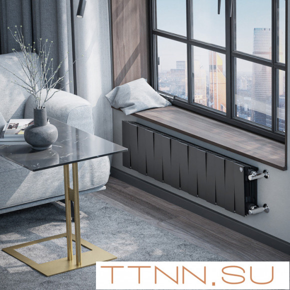 Биметаллический радиатор Royal Thermo PianoForte 200 /Noir Sable - 14 секц.