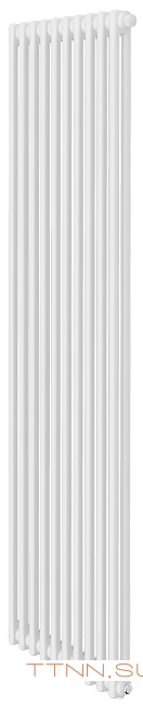Стальной трубчатый радиатор 2-колончатый Royal Thermo Insignia VC2180 - 10 секц. RAL9016, нижнее 1/2