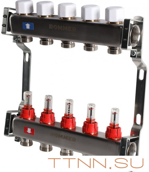 Для отопления Rommer 1"/3/4"x5 с расходомерами (RMS-1200-000005) Для отопления Rommer 1"/3/4"x5 с расходомерами (RMS-1200-000005)
