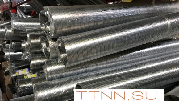 Газоход гофрированный d 90 мм (3м) из нержавеющей стали