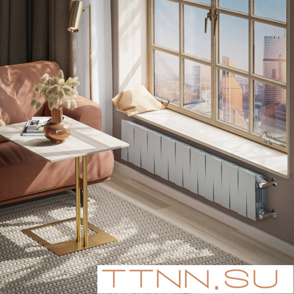 Биметаллический радиатор Royal Thermo PianoForte 200 /Silver Satin - 18 секц.