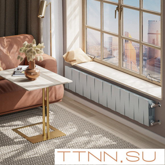 Биметаллический радиатор Royal Thermo PianoForte 200 /Silver Satin - 20 секц.