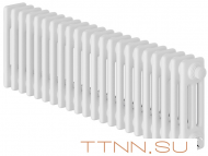 Стальной трубчатый радиатор 3-колончатый Royal Thermo Insignia VC3030 - 22 секц. RAL9016, нижнее 1/2