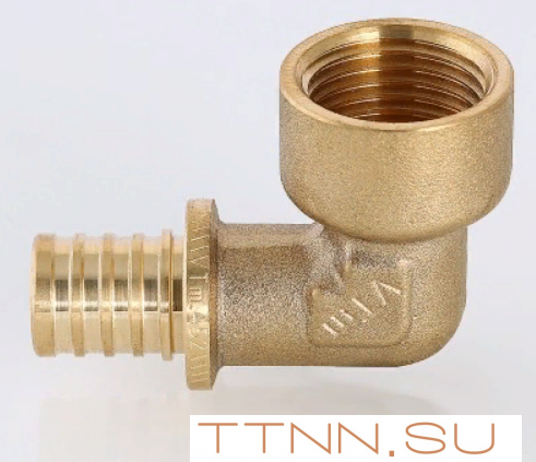 Угольник аксиальный Valtec 20х3/4 VTm.452.BG.002005 с переходом на внутреннюю резьбу Угольник аксиальный Valtec 20х3/4 VTm.452.BG.002005 с переходом на внутреннюю резьбу