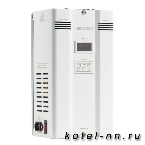 Фазоинверторный стабилизатор для газовых котлов отопления TEPLOCOM ST-1500 INVERTOR