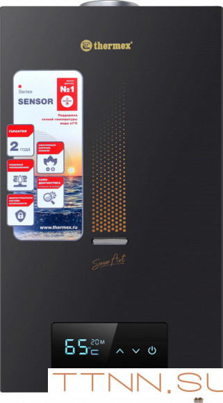 Газовый проточный водонагреватель Thermex S 20 MD (Art Black)