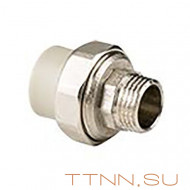 Муфта РосТурПласт комб. разъемная (американка), наруж. резьба 25х3/4" арт.15520