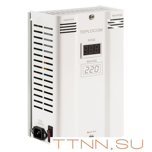 Фазоинверторный стабилизатор для газовых котлов отопления TEPLOCOM ST-600 INVERTOR