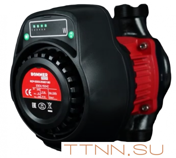 Насос для отопления Rommer ER 25/80-180 с гайками