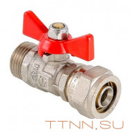 Кран шаровый под обжим Valtec 16 мм х 1/2 VT.341 Кран шаровый под обжим Valtec 16 мм х 1/2 VT.341