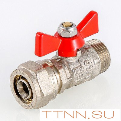 Кран шаровый под обжим Valtec 16 мм х 1/2 VT.341 Кран шаровый под обжим Valtec 16 мм х 1/2 VT.341