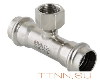 Тройник из нержавеющей стали с внутренней резьбой Valtec 28х3/4