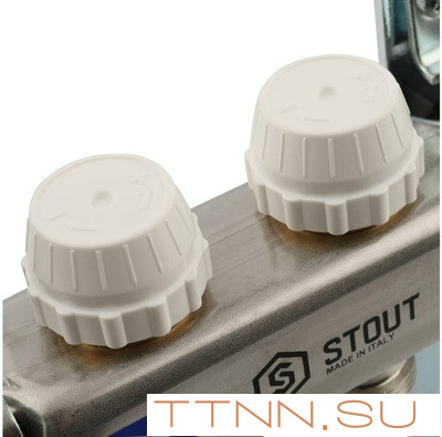 Коллектор с запорными клапанами STOUT SMS 0922 000002