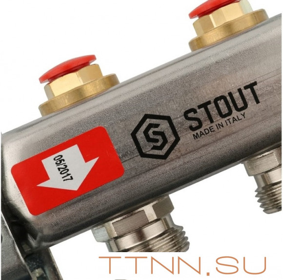 Коллектор с запорными клапанами STOUT SMS 0922 000002