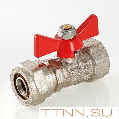 Кран шаровый под обжим Valtec 16мм x 1/2 VT.342 Кран шаровый под обжим Valtec 16мм x 1/2 VT.342