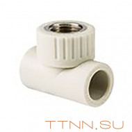 Тройник РосТурПласт PN25 комбинированный, внутр. резьба 32х1" арт.10989 Тройник РосТурПласт PN25 комбинированный, внутр. резьба 32х1" арт.10989