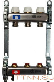 Коллектор с запорными клапанами STOUT SMS 0922 000003