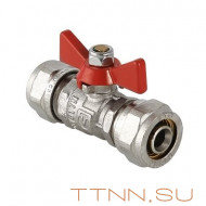 Кран шаровый под обжим бабочка Valtec 16 VT.343.N.1616 Кран шаровый под обжим бабочка Valtec 16 VT.343.N.1616