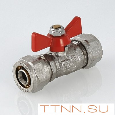 Кран шаровый под обжим бабочка Valtec 16 VT.343.N.1616 Кран шаровый под обжим бабочка Valtec 16 VT.343.N.1616