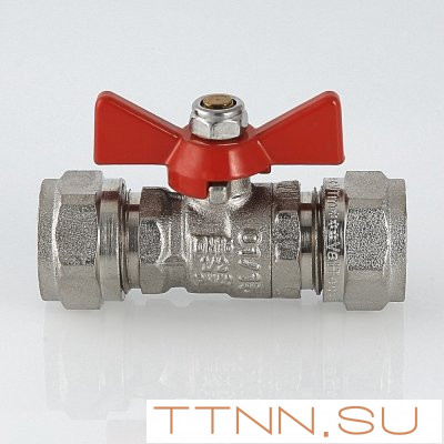 Кран шаровый под обжим бабочка Valtec 16 VT.343.N.1616 Кран шаровый под обжим бабочка Valtec 16 VT.343.N.1616