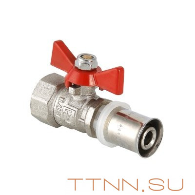 Кран шаровый под пресс бабочка Valtec 16х1/2 VT.242.N.1604
