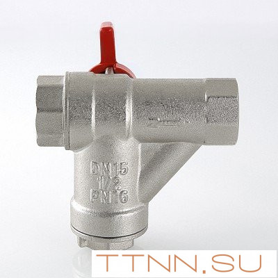 Кран шаровый с встроенным прямым фильтром Valtec 1/2 VT.294.N.04 FF Кран шаровый с встроенным прямым фильтром Valtec 1/2 VT.294.N.04 FF