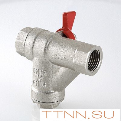 Кран шаровый с встроенным прямым фильтром Valtec 1/2 VT.294.N.04 FF Кран шаровый с встроенным прямым фильтром Valtec 1/2 VT.294.N.04 FF