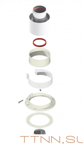Адаптер вертикальный 60/100 для газовых котлов Ariston